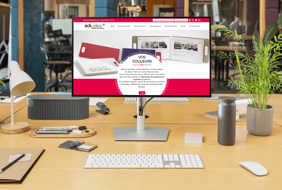 Page accueil du nouveau site internet EDICOLOR